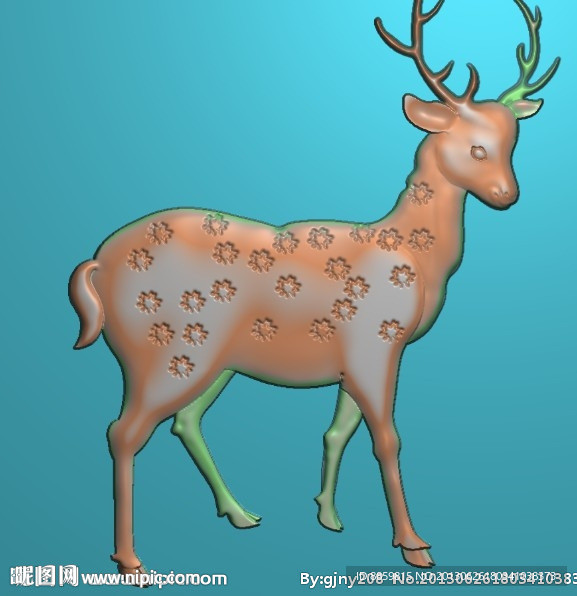 精雕图 鹿4 jdp
