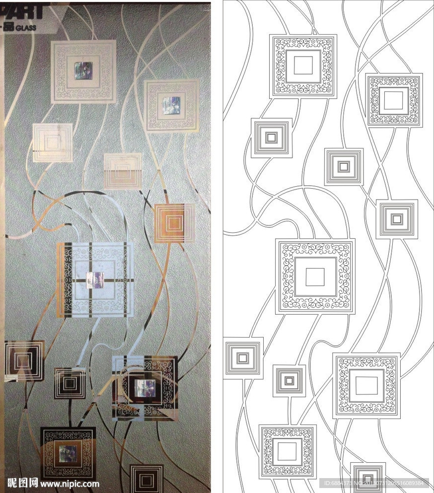 欧式化 线条图 方格