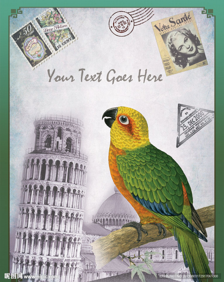 欧美风格无框画