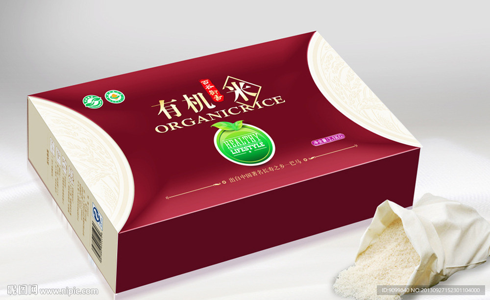 有机米包装平面图