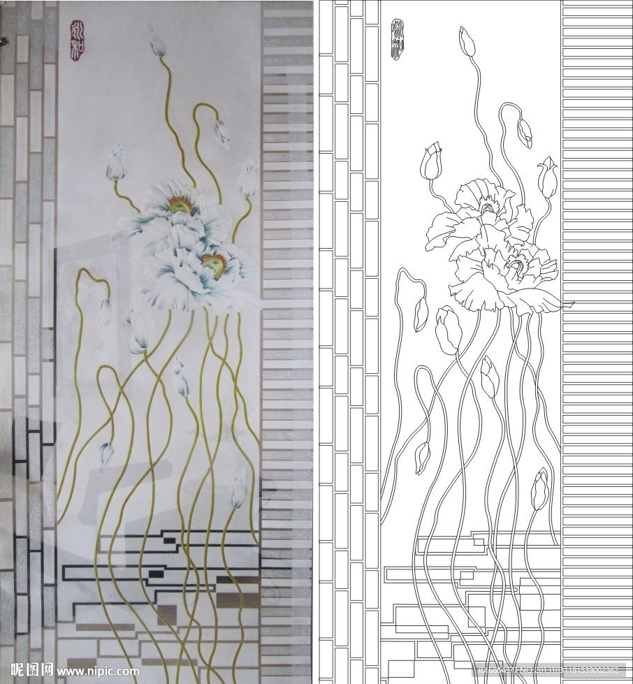 郁金香 花 抽象花