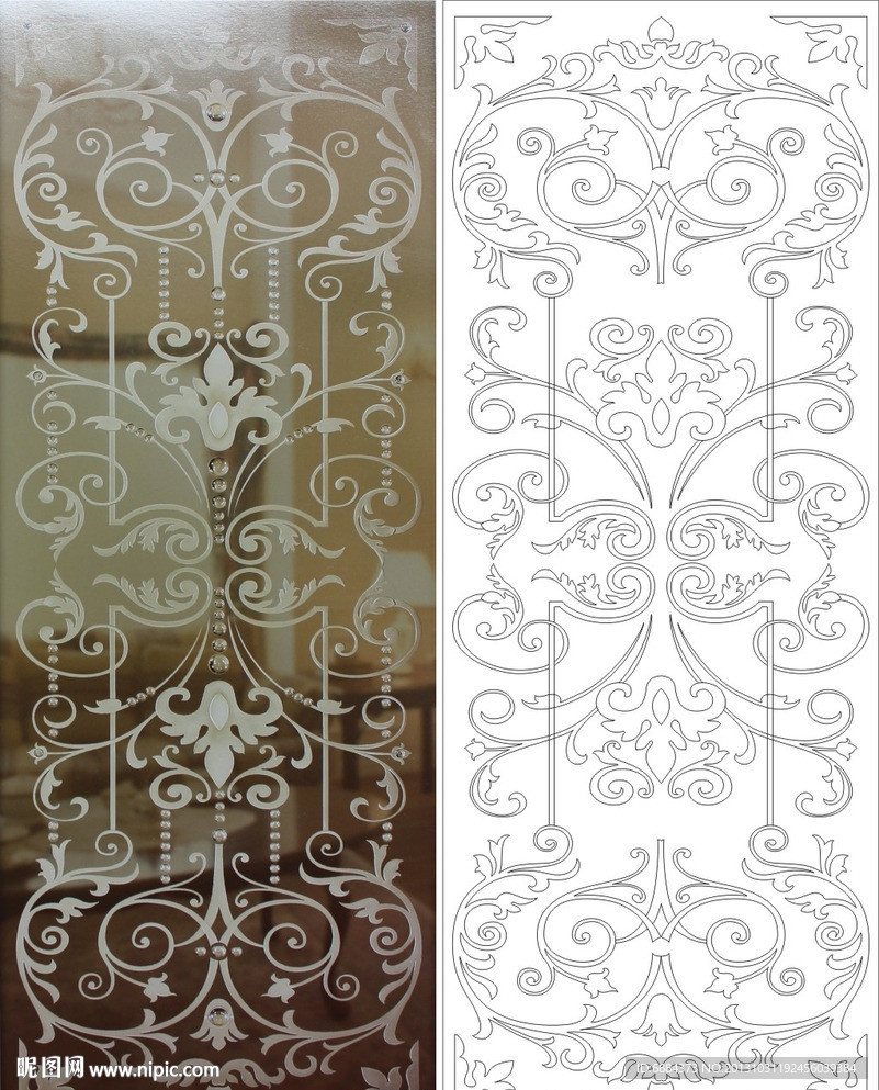 欧式花 线条图 抽象