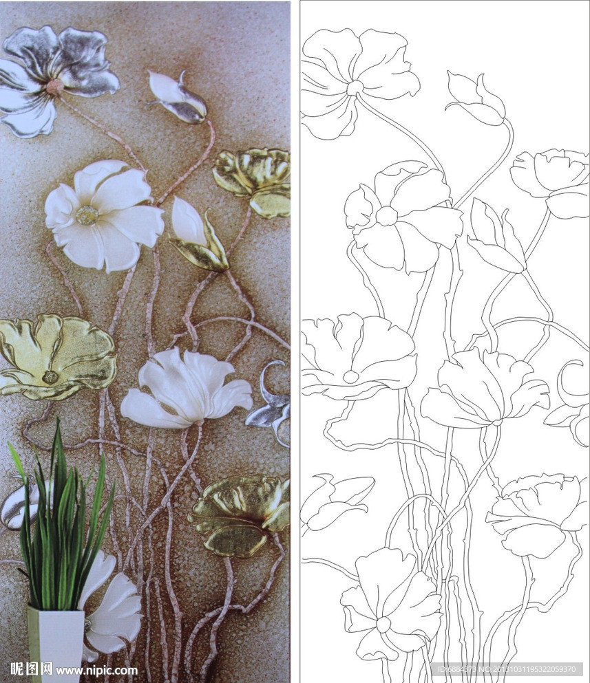 花 抽象花 郁金香