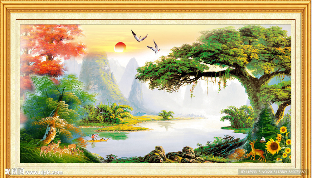 油画风景 欧式油画风景