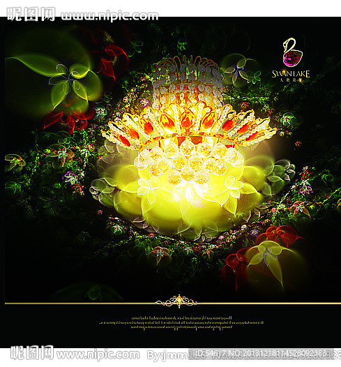宫廷水晶灯海报