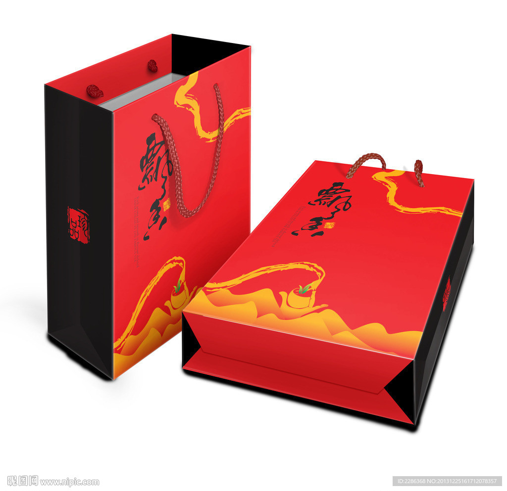 茶叶手提袋效果图