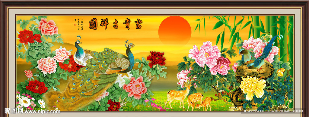 巨幅牡丹 花开富贵