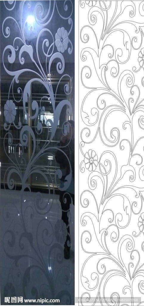 欧式花 线条图 抽象