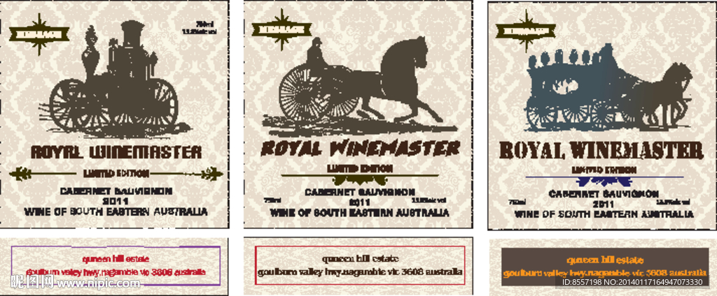 酒标 红酒瓶贴 标签
