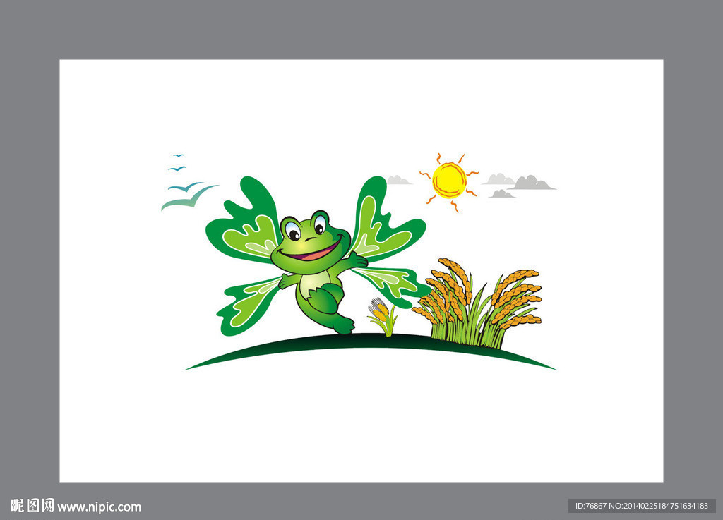 青蛙 水稻 翅膀