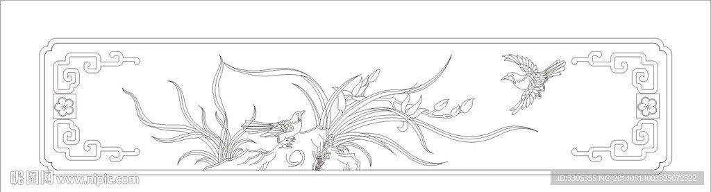 兰花(路径未闭合)