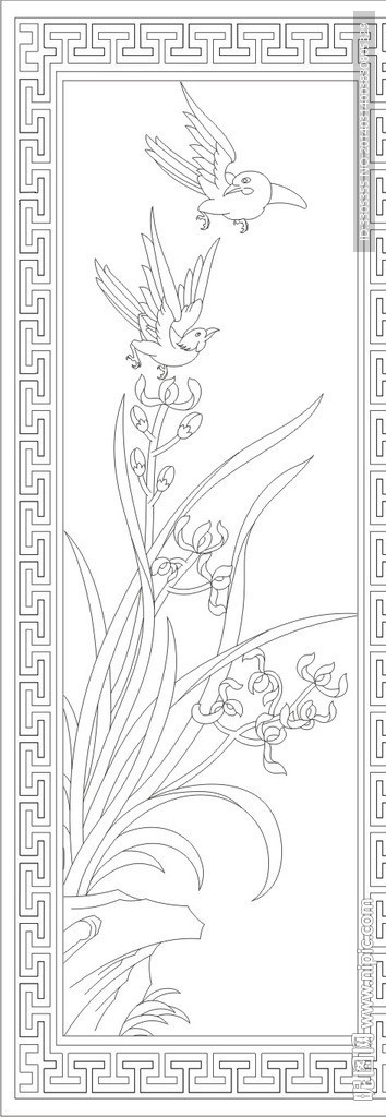 兰花(路径未闭合)