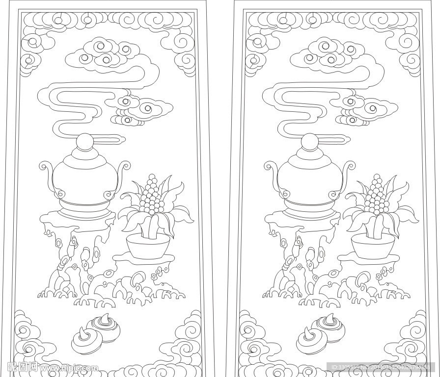 云纹(路径未闭合)