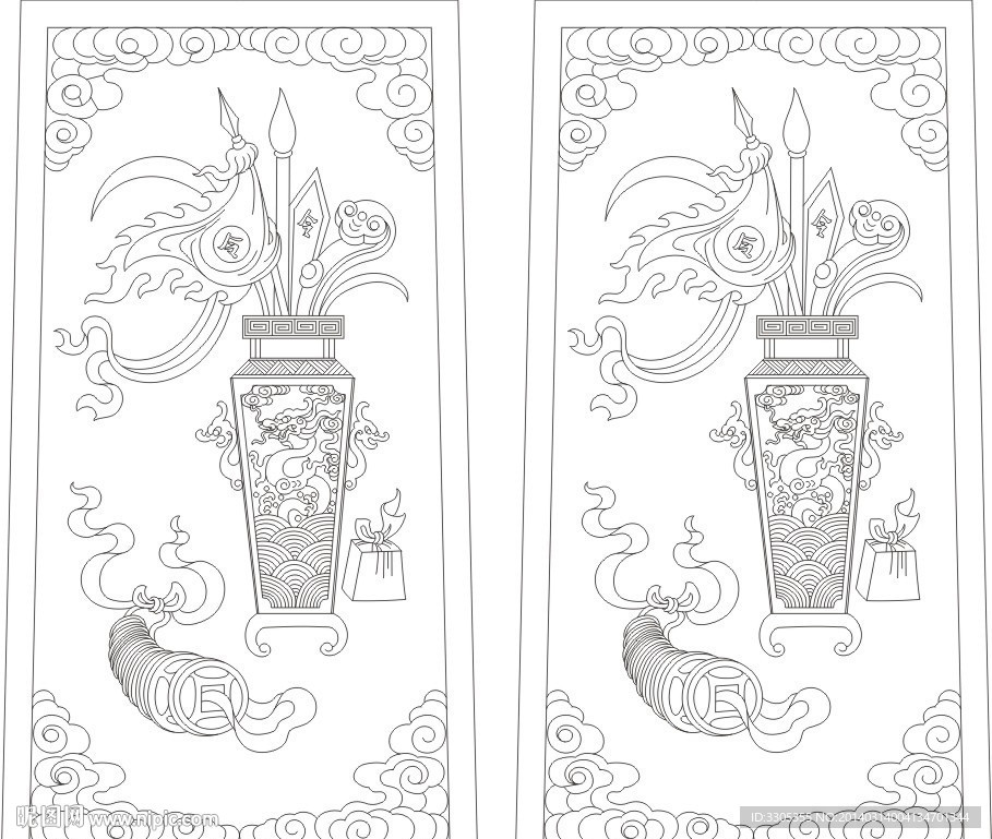 云纹(路径未闭合)