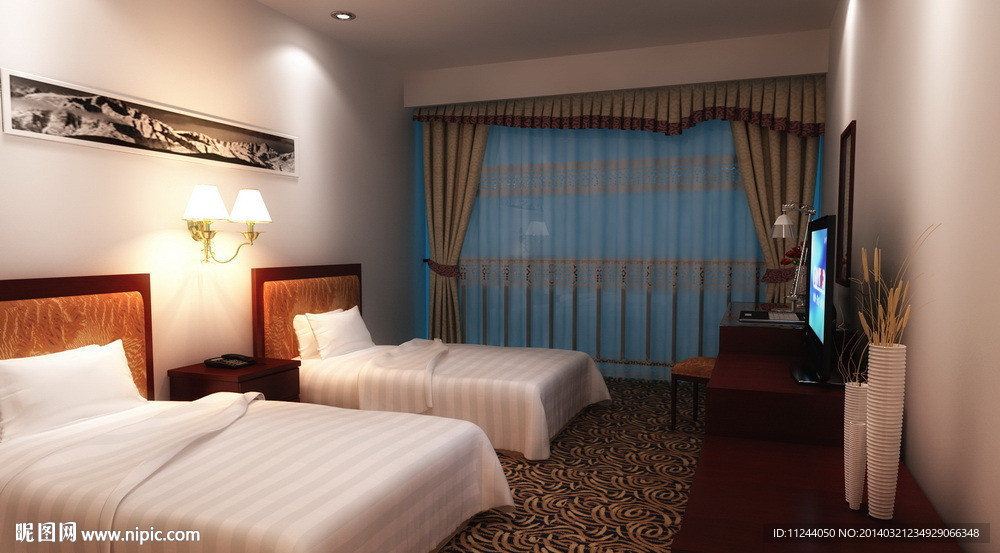 酒店卧室效果图