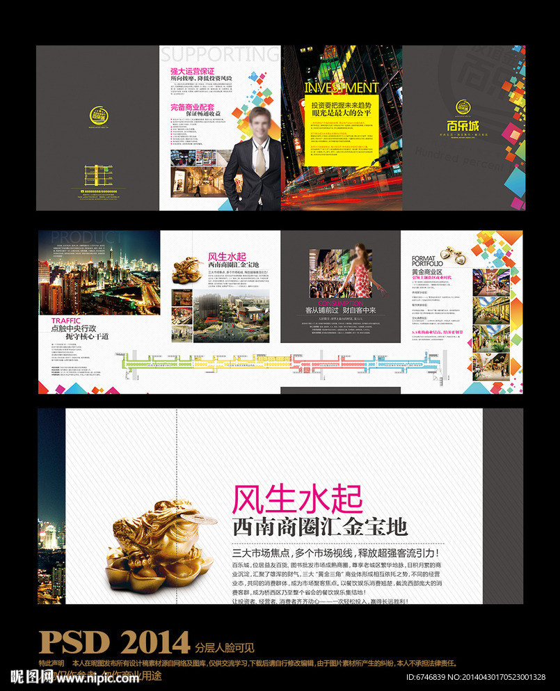 商业地产四折页