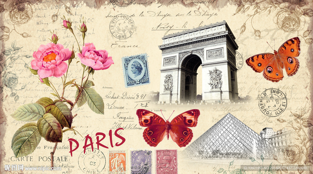 欧美复古风格装饰画