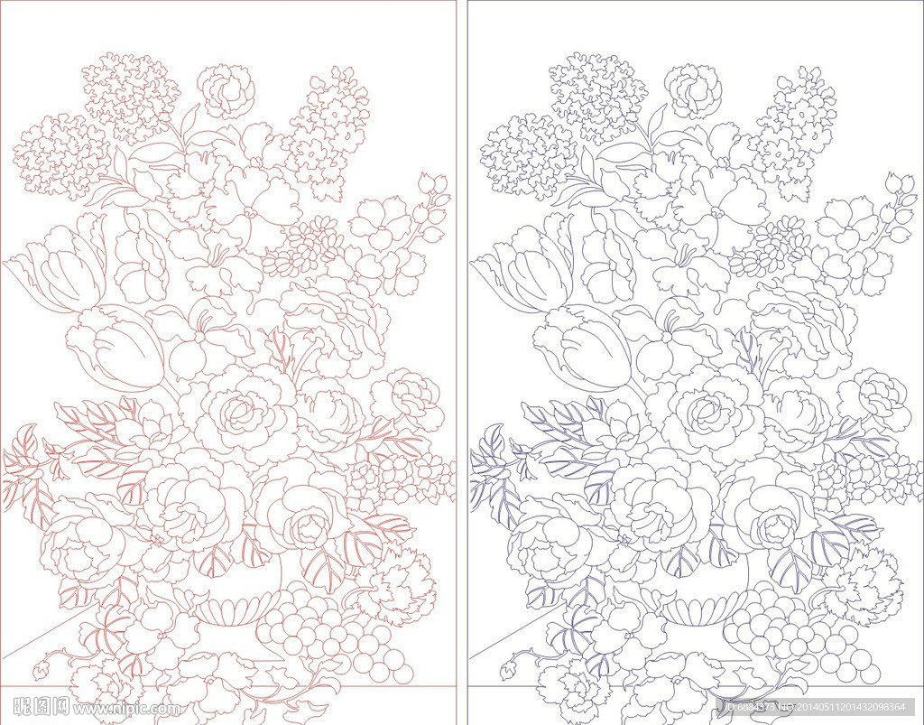 花瓶 牡丹 郁金香