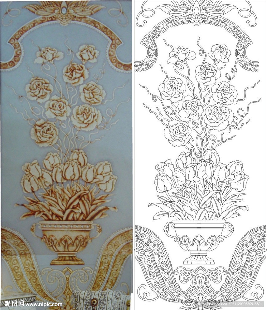 郁金香 欧式花 线条