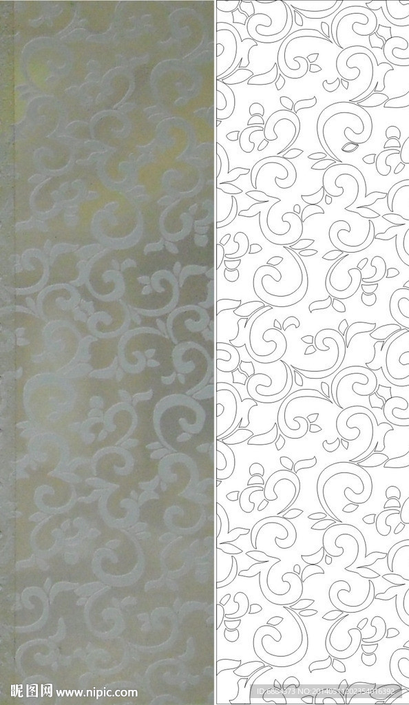 欧式花 线条图 抽象