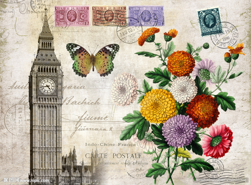 欧美复古风格装饰画