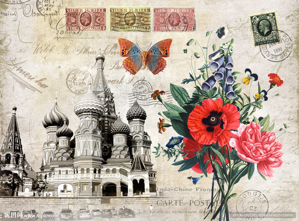 欧美复古风格装饰画