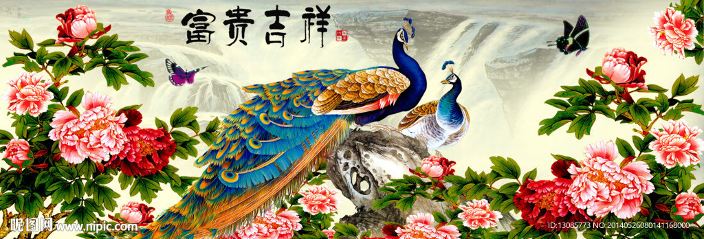 钻石画花开富贵吉祥