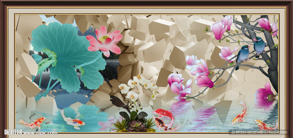 壁纸壁画 玉堂富贵