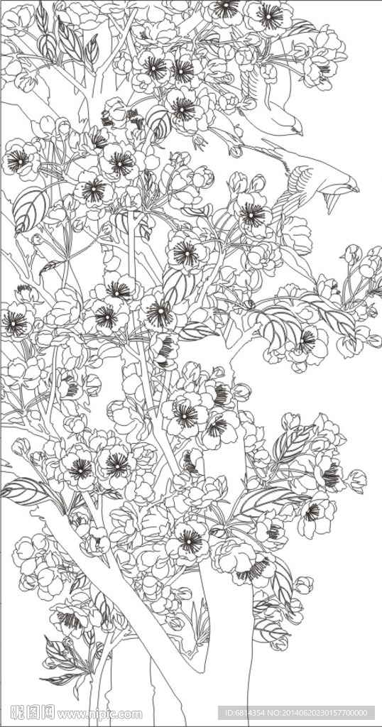 梅花喜鹊(路径未闭合)