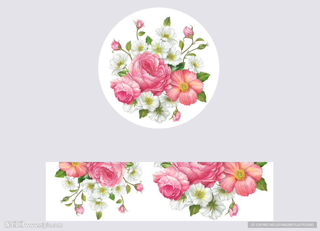 玫瑰杯碟 手绘玫瑰