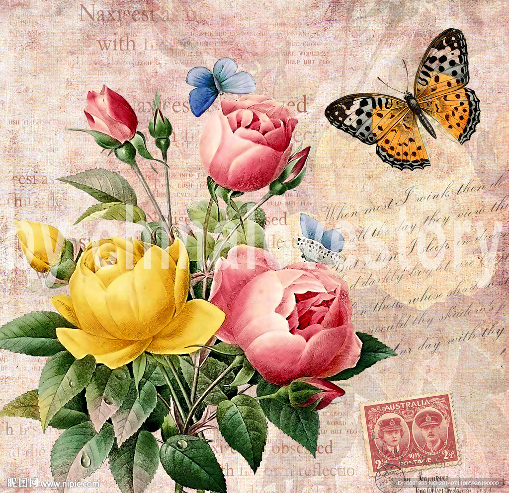 欧美花卉装饰画