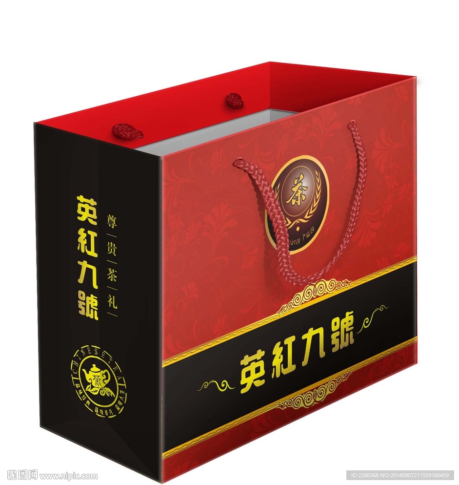 茶叶手提袋平面图
