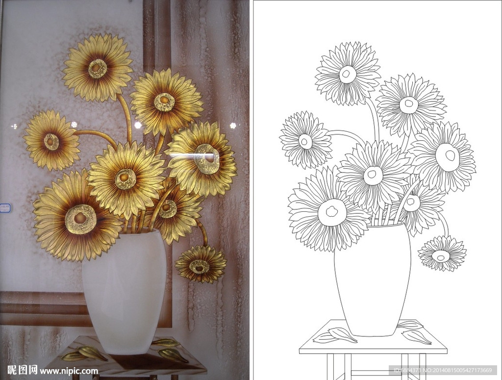 向日葵 花瓶 葵花