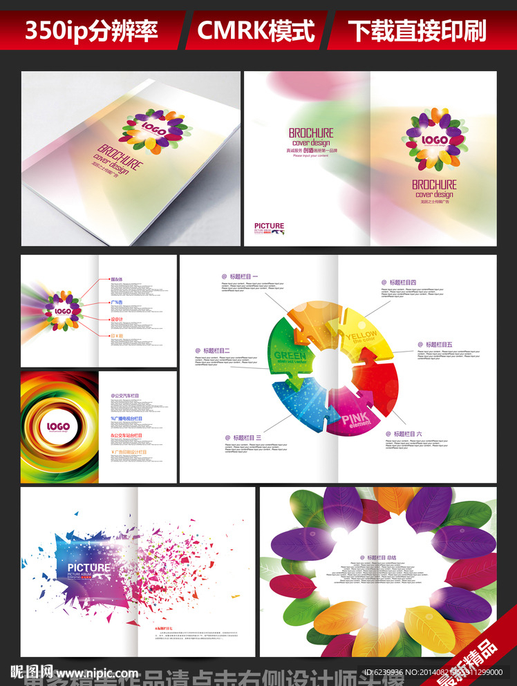 时尚绚丽色彩广告印刷
