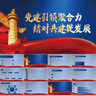 蓝色党支部党建党政动态ppt