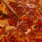 诱人麻辣红油火锅底料视频素材