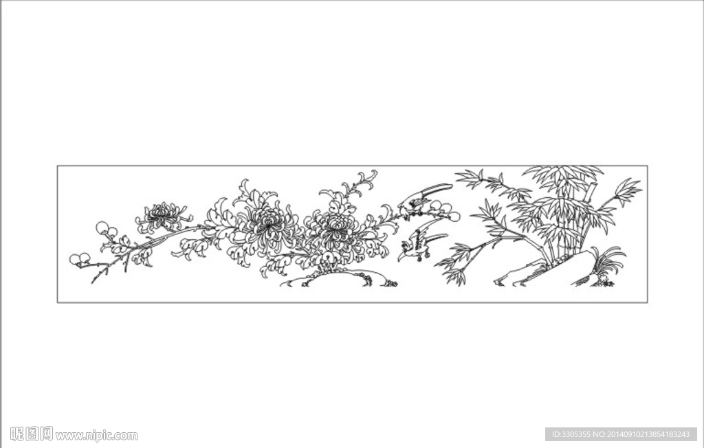 花纹雕刻(路径未闭合)