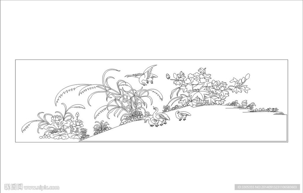 花纹雕刻(路径未闭合)