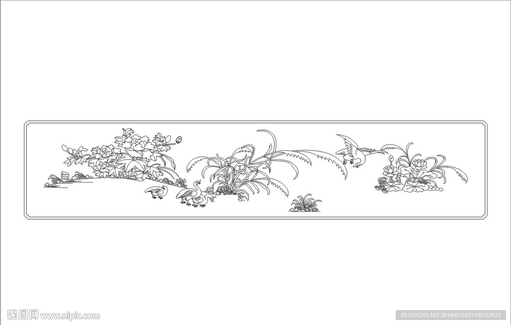 花纹雕刻(路径未闭合)