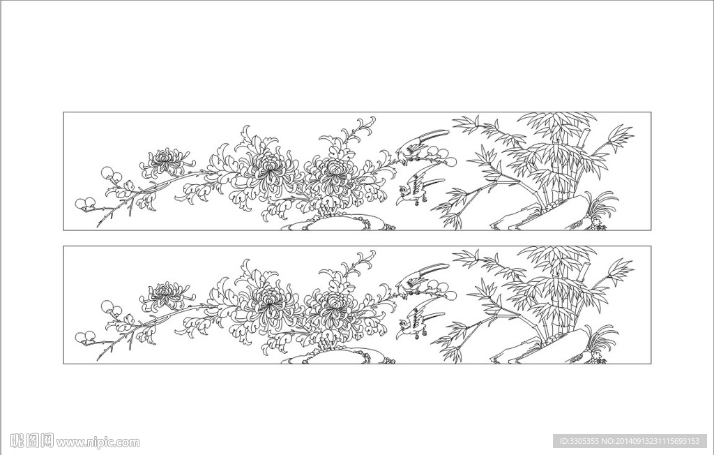 花纹雕刻(路径未闭合)
