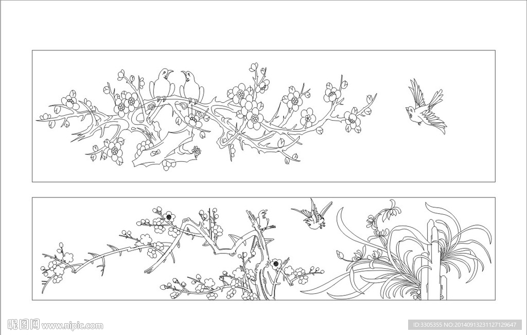 花纹雕刻(路径未闭合)
