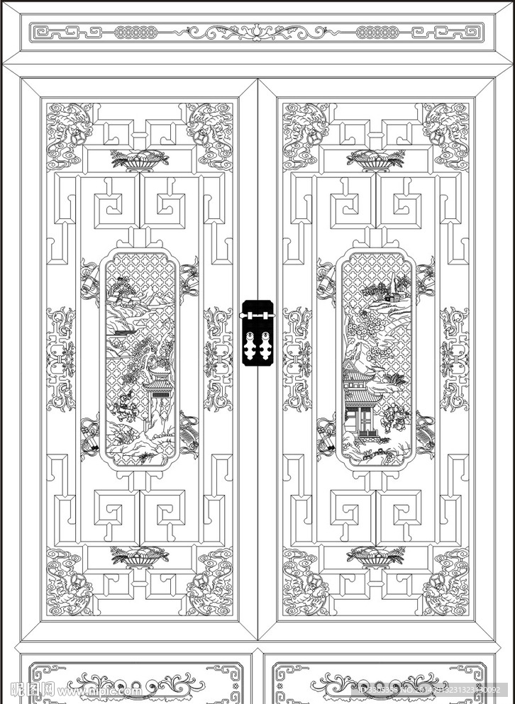 花纹雕刻(路径未闭合)