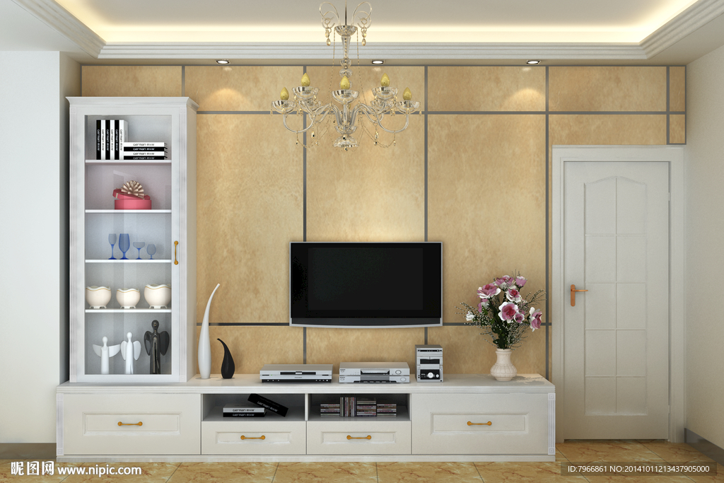 欧式电视柜效果图