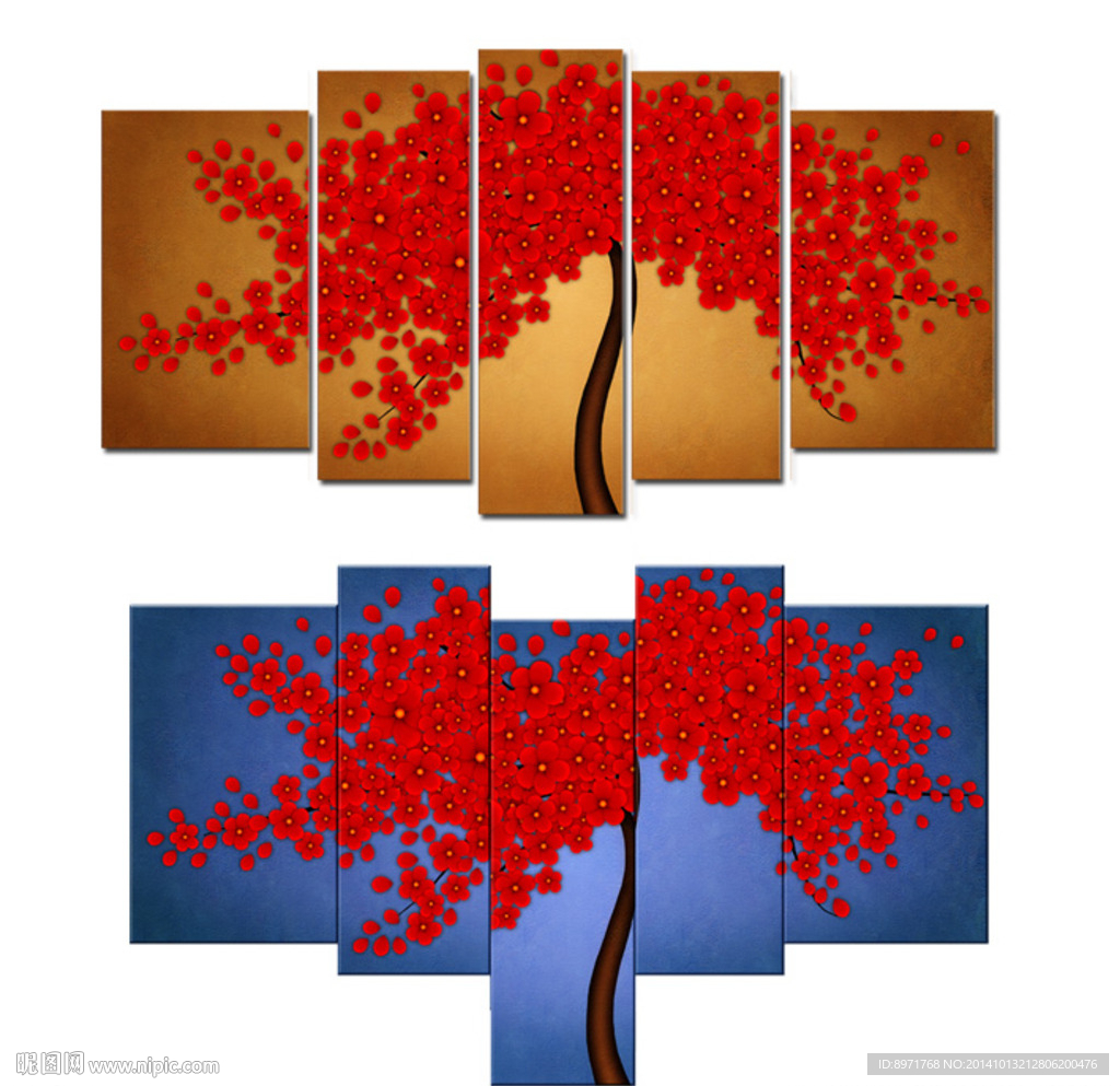 装饰画 无框画 发财树