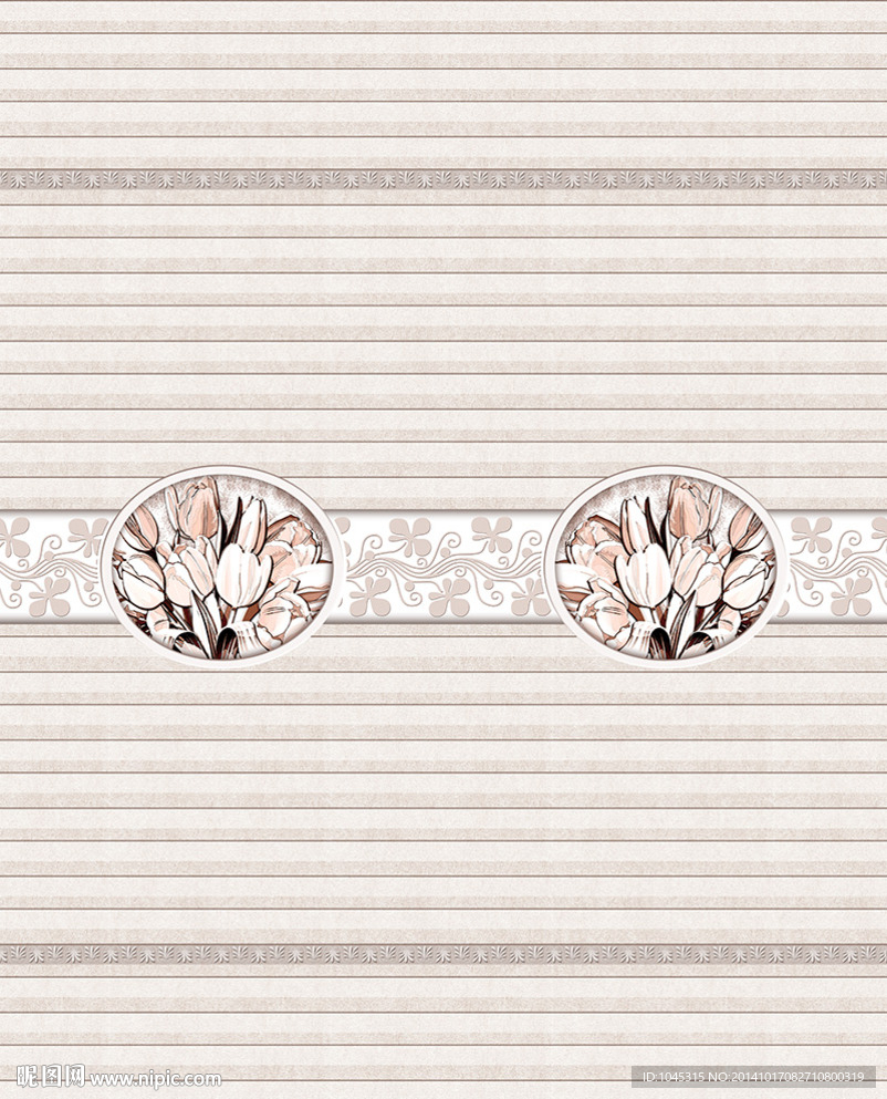 移门 百合 花纹