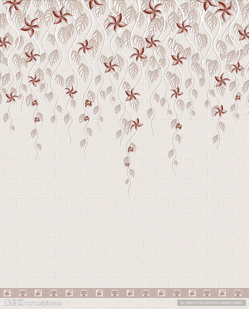 移门 爬山虎 石砖