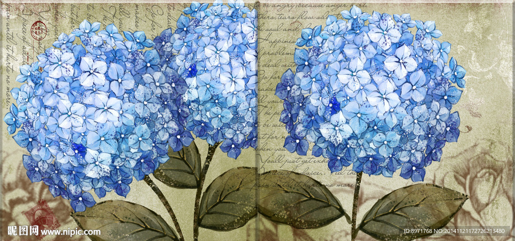 欧式复古花卉无框画装