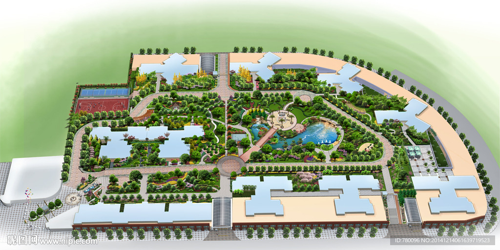 小区园林绿化景观效果图