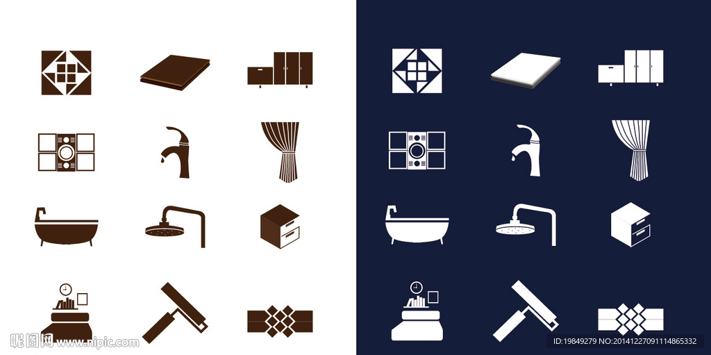 家居行业矢量图标