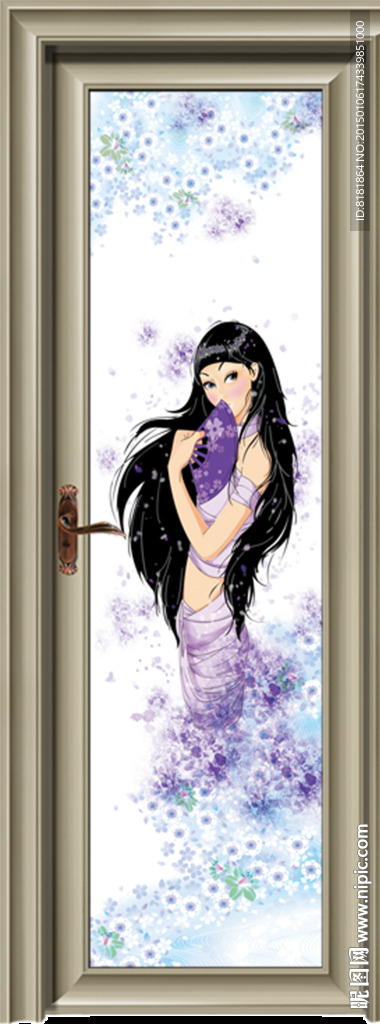 电泳香槟平开门